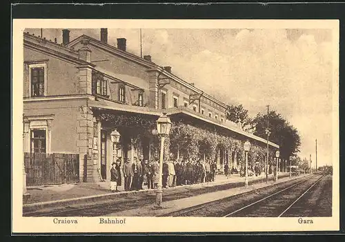 AK Craiova, Gara, Bahnhof mit Personal