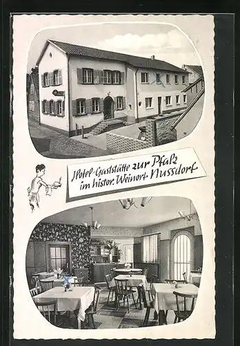 AK Nussdorf bei Landau, Hotel-Gasthaus zur Pfalz