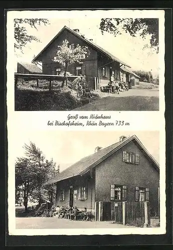AK Bischofsheim, Blick auf den Gasthof Rhönhaus