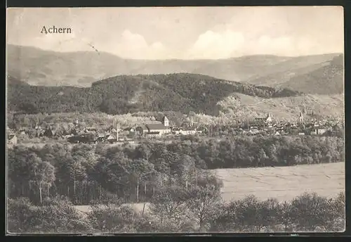 AK Achern, Ortsansicht aus der Vogelschau