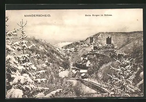 AK Manderscheid, Beide Burgen im Schnee