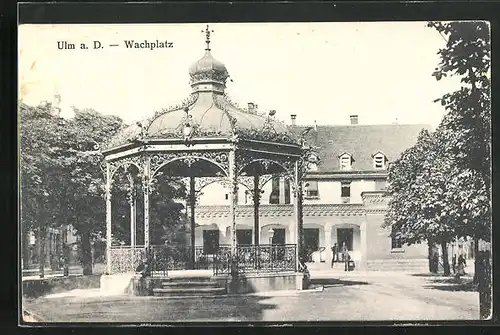 AK Ulm a. D., Wachplatz Pavillon