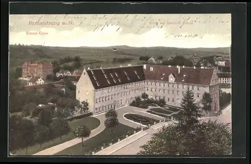 AK Rottenburg a. N., Sancta Clara, Blick auf Bischöfl. Palais