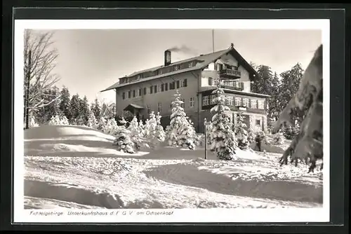 AK Bischofsgrün, Unterkunftshaus d. F. G. V. am Ochsenkopf