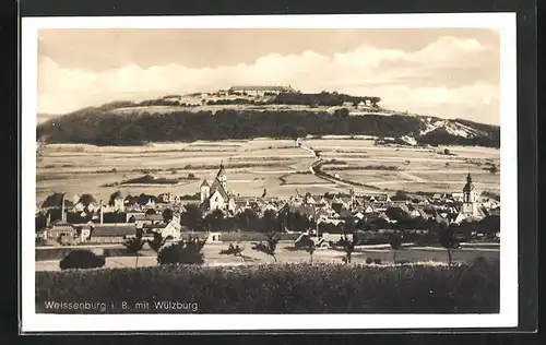 AK Weissenburg i. B., Ortsansicht mit Wülzburg