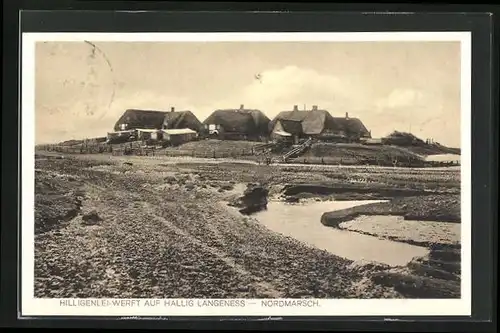 AK Hallig Langeness, Hilligenlei-Werft, Nordmarsch