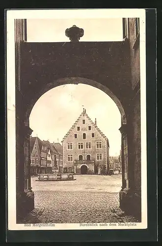 AK Bad Mergentheim, Durchblick nach dem Marktplatz