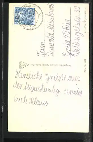 AK Augustusburg /Erzgeb., Blick zum Schloss