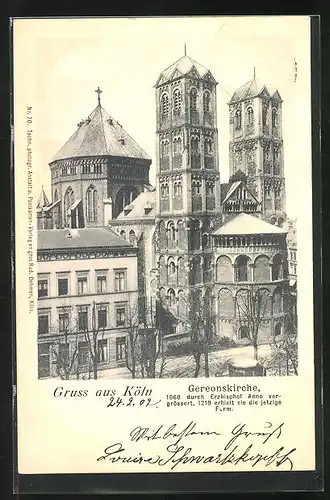 AK Köln, Partie der Gereonskirche