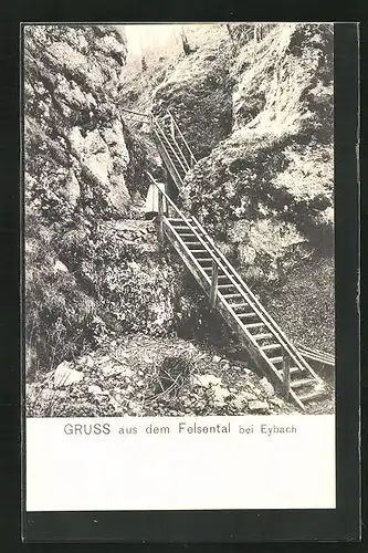 AK Eybach, Wanderweg im Felsental