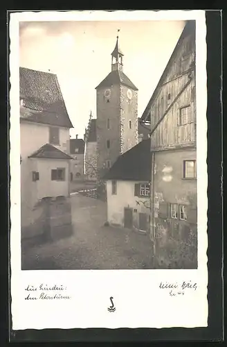 AK Lindau, Strassenpartie Am Petersturm