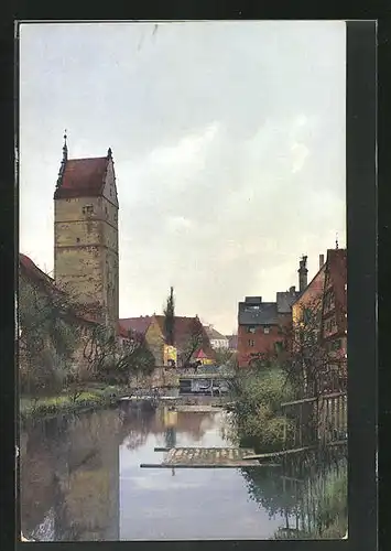 Künstler-AK Photochromie Nr. 2770: Dinkelsbühl, Wörnitz Tor