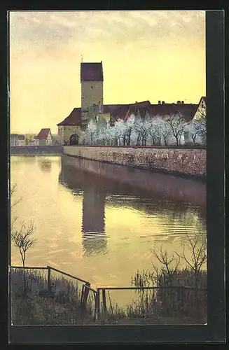 Künstler-AK Photochromie Nr. 2769: Dinkelsbühl, Rothenburger Tor