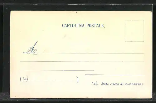 Künstler-AK Italien, Briefmarken und Wappen mit Fahnen