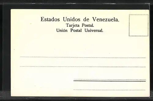 Künstler-AK Venezuela, Briefmarken und Wappen