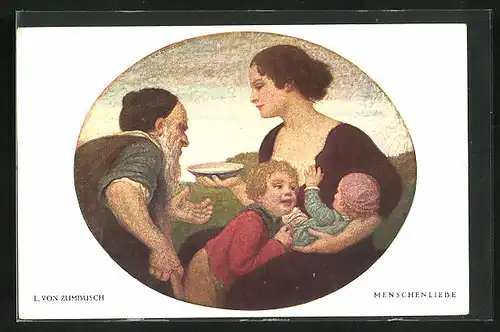 Künstler-AK Ludwig von Zumbusch: Menschenliebe