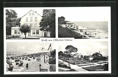 AK Dahme, Haus Seefrieden, Strandpartie beim Leuchtturm