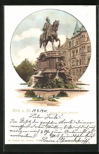 AK Köln-Neustadt, Ansicht des Kaiser Wilhelm-Denkmals