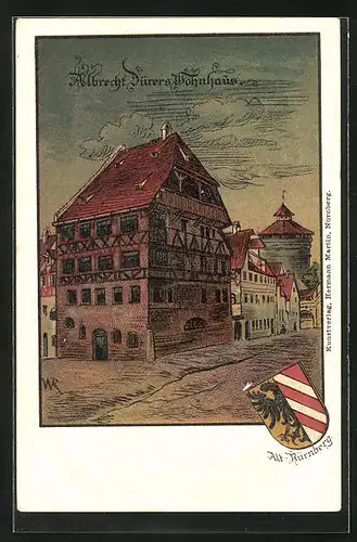 Künstler-AK Nürnberg, Albrecht Dürers Wohnhaus
