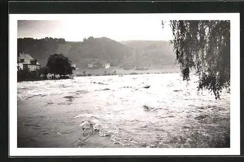 Foto-AK Passau, Ortspartie bei Hochwasser 1968