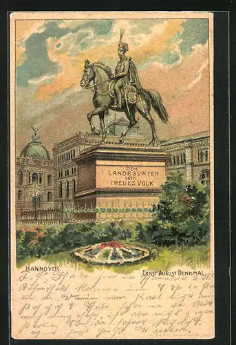 Künstler-AK Hannover, Erst August Denkmal
