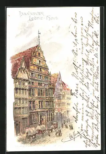 Künstler-AK Hannover, Leibnitz-Haus