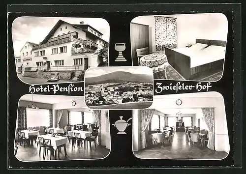 AK Zwiesel /Bayer. Wald, Hotel Pension Zwieseler Hof, Innenansichten