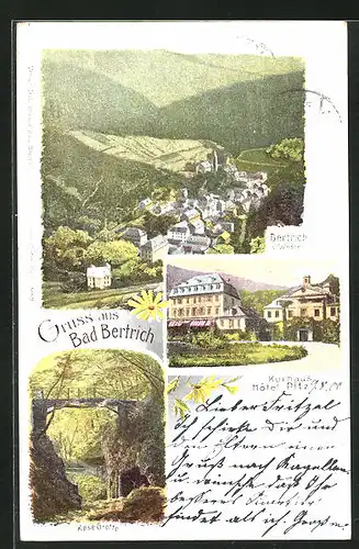 AK Bad Bertrich, Kurhaus Hotel Pitz, Käse-Grotte, Totalansicht