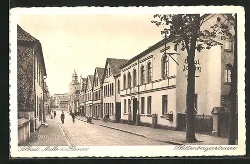 AK Melle i. Hann., Plettenbergerstrasse mit Hotel