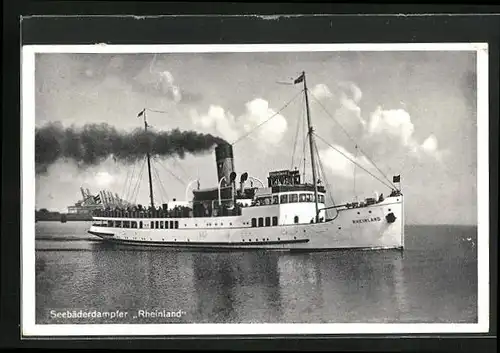 AK Passagierschiff Rheinland in voller Fahrt