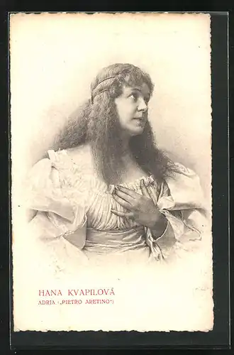 AK Schauspielerin Hana Kvapilovà im Kostüm einer Filmrolle
