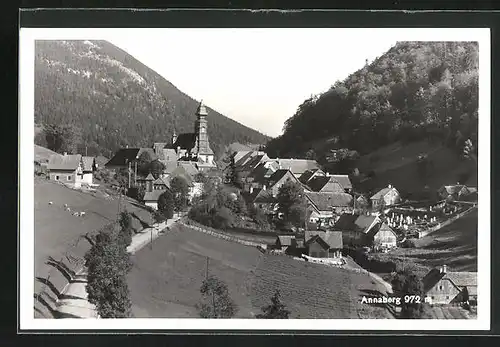 AK Annaberg, Ortsansicht aus der Vogelschau