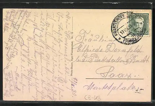 AK Franzensbad, Frühkonzert an der Franzensquelle