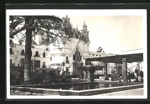 AK Cadiz, Alameda Marquès de Comillas, Fuente è Iglesia del Carmen