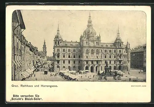 AK Graz, Rathaus und Herrengasse