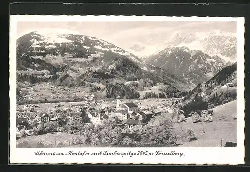 AK Schruns im Montafon, Gesamtansicht mit Zimbaspitze