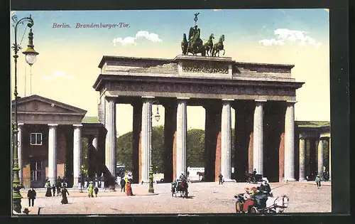 AK Berlin, Blick zum Brandenburger Tor