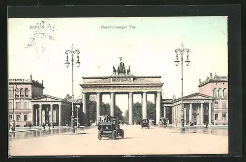 AK Berlin, Blick zum Brandenburger Tor