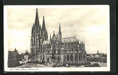 AK Köln, Dom, Südseite