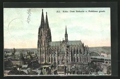 AK Köln, Dom mit Umgebung