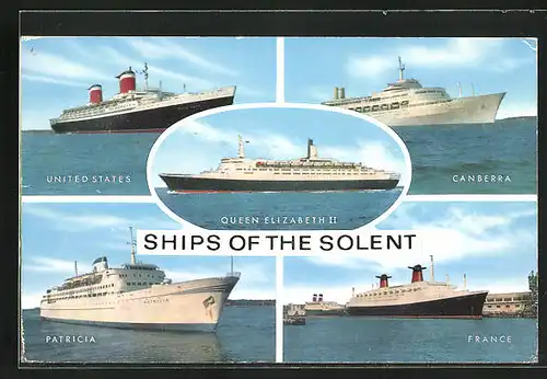 AK Ships of the Solent: Queen Elizabeth II, Patricia & Fance