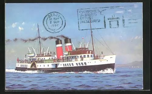 AK Passagierschiff Waverley in voller Fahrt