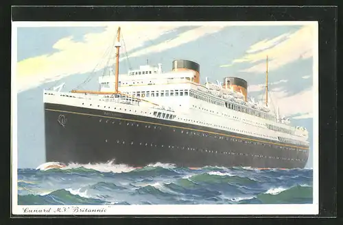 AK M.V. Britannic auf hoher See