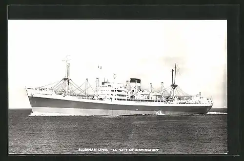 AK S.S. City of Birmingham auf hoher See