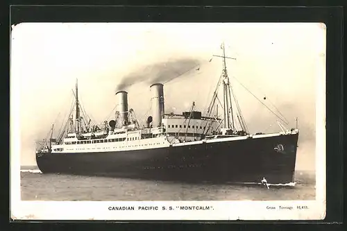 AK Canadian Pacific S.S. Montcalm unter Volldampf