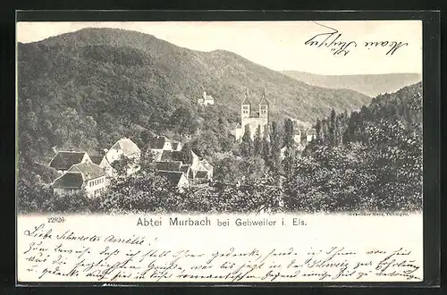 AK Murbach, Ortsansicht mit Abtei