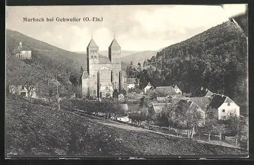 AK Murbach, Totalansicht mit Kloster