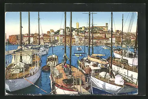 AK Cannes, le Port et le Mont Chevalier