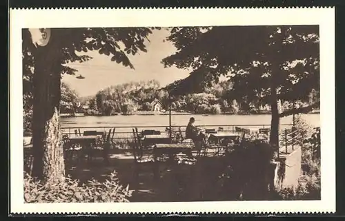 AK Hamr na Jezere, Blick von einer Restaurantterrasse