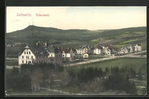 AK Leitmeritz / Litomerice, Blick auf das Villenviertel